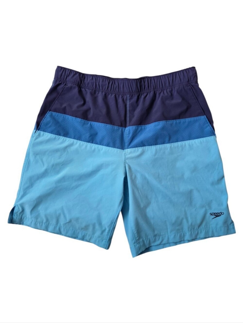 Speedo Men's Hydro Tech Volley Swim Shorts Varigated Blue Size Medium